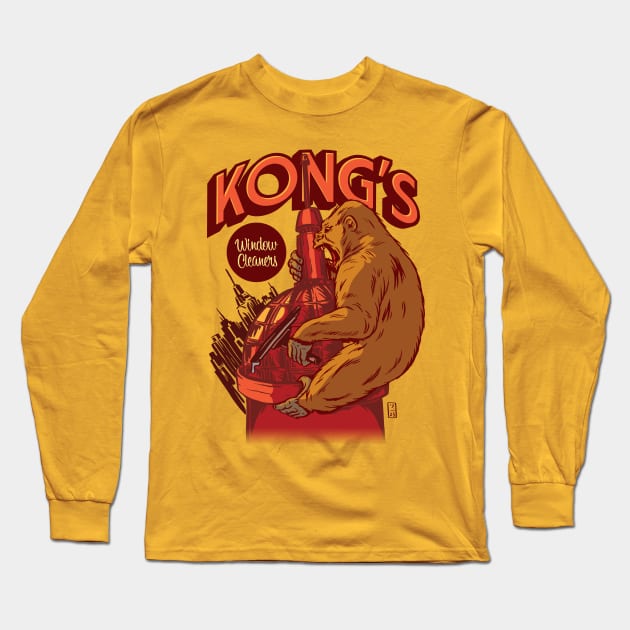 Kong's Window Cleaners Long Sleeve T-Shirt by Thomcat23